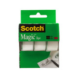 Scotch Magic Tape 3105 19mm x 7.6m (Pack of 3, Box of 6)