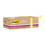 Post-It Super Sticky Recycled Notes Canary Yellow 76 x 76mm (Pack of 12)