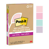Post-It Super Sticky Recycled Notes Wanderlust 101 x 152mm (Pack of 4)