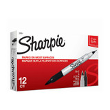 Sharpie Twin Tip Permanent Marker Black (Box of 12)