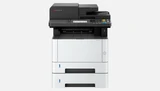 Kyocera MA3501WFX Mono MFP, black and white printer with two paper trays, front view.