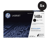 HP 148X Black Toner Cartridge - Five Pack