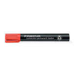 Staedtler Lumo Permanent Marker Chisel Red Box of 10