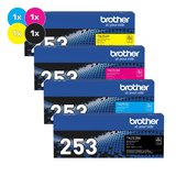 Brother TN-253 Full Set (4 Toners + DR-253CL Drum + WT-223CL Waste Pack)