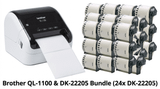 Brother QL-1100 Label Printer & Label Rolls Bundle (24x DK-22205)