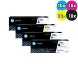 HP 210X Toner Cartridge Value Pack - Includes: [10 x Black, Cyan, Magenta, Yellow]