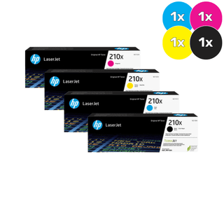 HP 210X Toner Cartridge Value Pack - Includes: [1 x Black, Cyan, Magenta, Yellow]