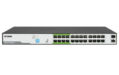 D-Link 26-Port Gigabit PoE Switch with 24 PoE+ Ports and 2 SFP Uplinks