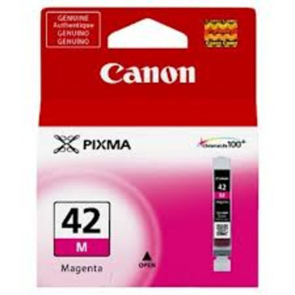 Canon CLI42 Magenta Ink Cart, genuine magenta ink cartridge for PIXMA printers, magenta color, Canon brand.