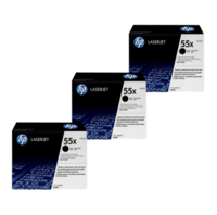 HP 55X Toner Cartridges Value Pack  - Includes: [3 x Black]