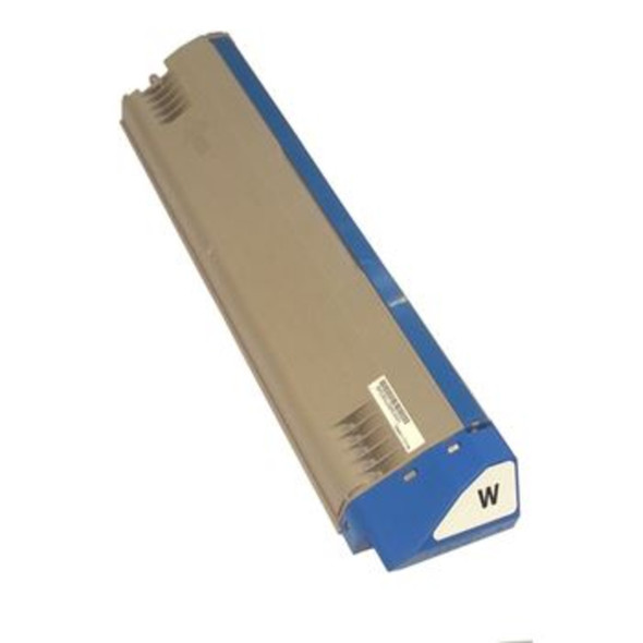Oki 45536433 Original Toner Cartridge, blue and beige, rectangular with label featuring a black W.