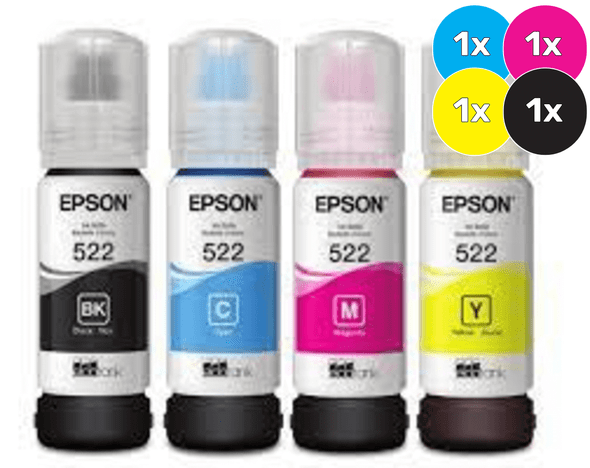 Epson T522 Ink Cartridge Multi Pack  - Includes: [1 x Black, Cyan, Magenta, Yellow]