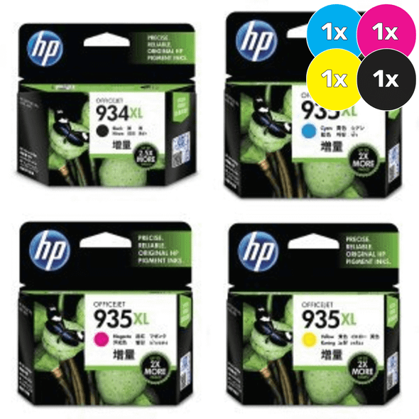 HP 934XL, 935XL Ink Cartridge Value Pack  - Includes: [1 x Black, Cyan, Magenta, Yellow]