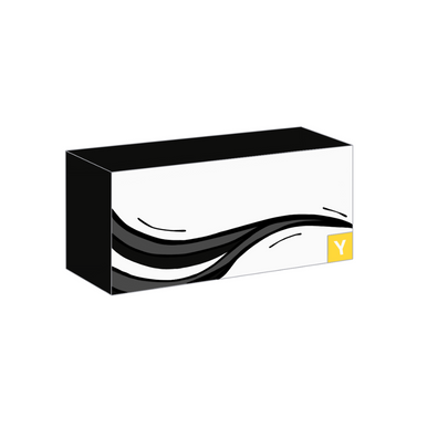 White Box HP 507A Yellow Toner Cartridge packaging with black and yellow design elements shown.