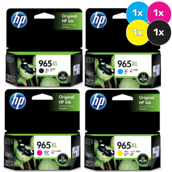 HP 965XL Ink Cartridge Value Pack - Includes: [1x Black, Cyan, Magenta, Yellow]