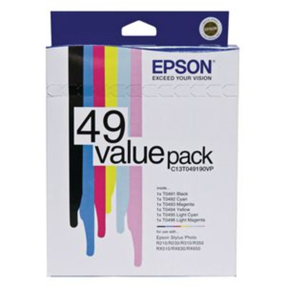 Epson 49 1 x Black, Cyan, Magenta, Yellow, Light Cyan, Light Magenta Ink Cartridge (Original)