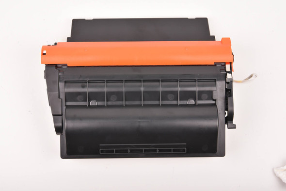 Compatible HP 87X Black Toner Cartridge for Laserjet Pro M501/M501dn/M501n, black and orange color, compact design, replacement printer toner.