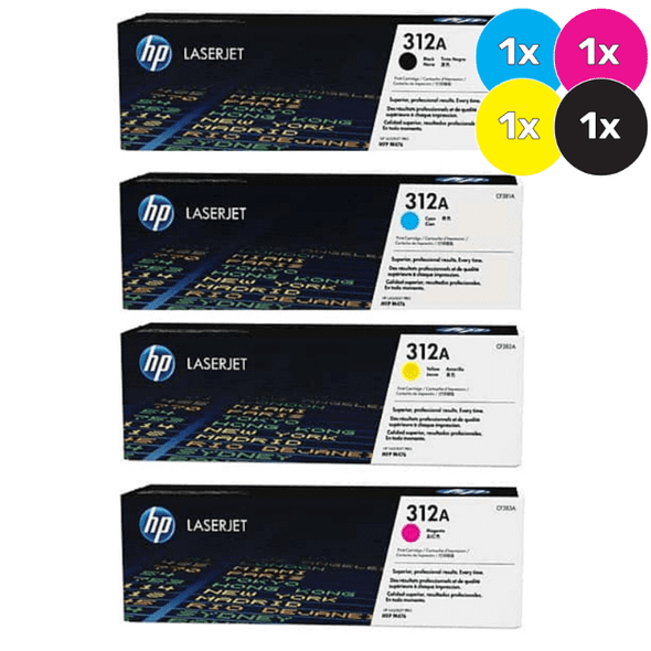 HP 312A Toner Cartridges Value Pack  - Includes: [1 x Black, Cyan, Magenta, Yellow]