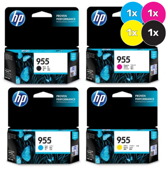 HP 955 Ink Cartridge Value Pack  - Includes: [1 x Black, Cyan, Magenta, Yellow]