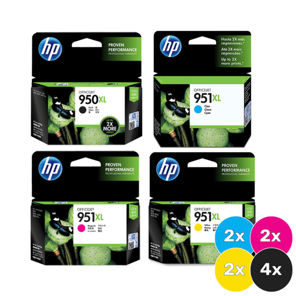 HP 950/951XL Ink Cartridge Value Pack (10) - Includes: [4 x Black, 2 x Cyan, Magenta, Yellow]