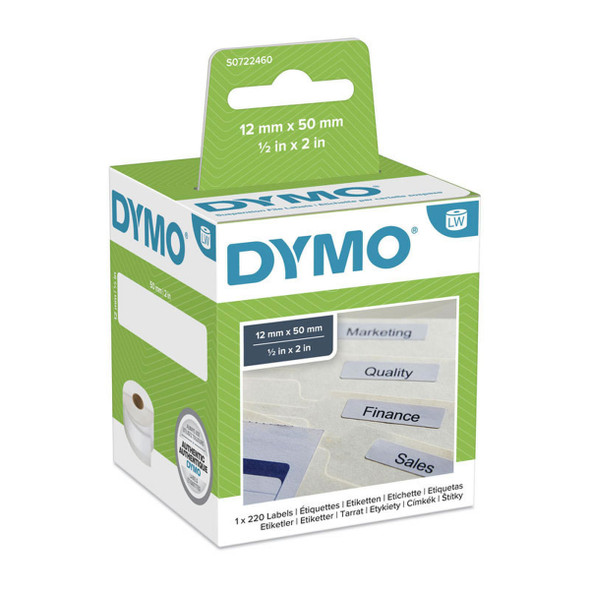 Dymo Labelwriter Suspension File Labels/Stickers 12x50mm