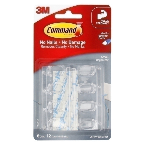 CMD Cord Clip 17302CLR Pk4 Bx6