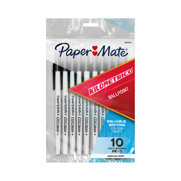 PaperMate Kilometrico Black Pack of 10 Box12