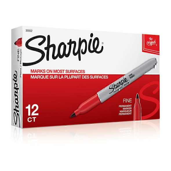 Sharpie FP PermMarker Red Box of 12