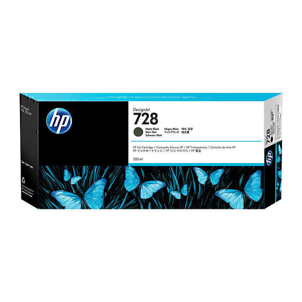 HP 728B 300ml Matt Black 3WX30A