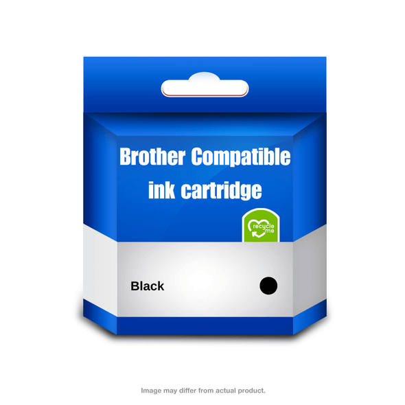 Brother compatible LC432XL black ink cartridge packaging, blue and white, labeled compatible, black ink.