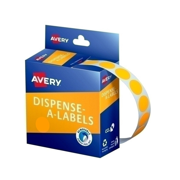 Avery Display Play Dot 14mm Orange Pack of 700 - Box of 5
