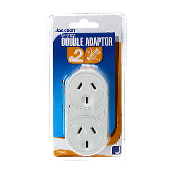 Jackson Double Adaptor Surge - Power Strip Extension Cord - Home Office Essential