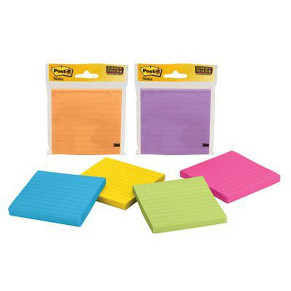 Post-It Super Sticky Notes 4490-SSMX - Pack of 1 Box of 6 - Premium Quality Sticky Notes