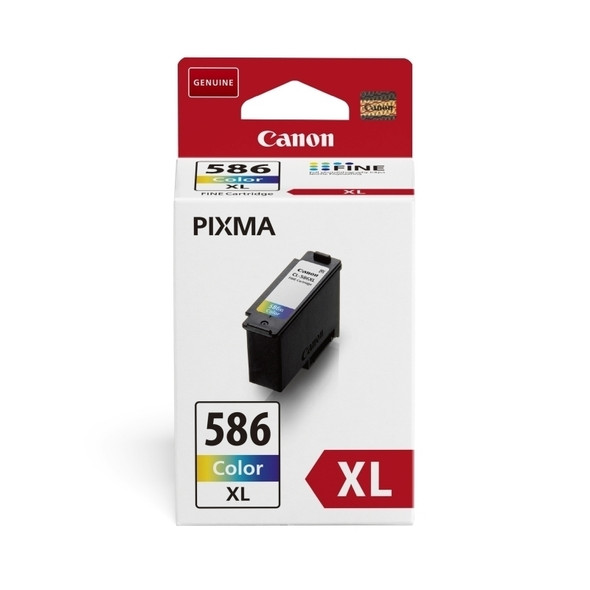 Canon CL586XL Colour Fine Cartridge, PIXMA, black, colour, XL, Canon brand printer ink.