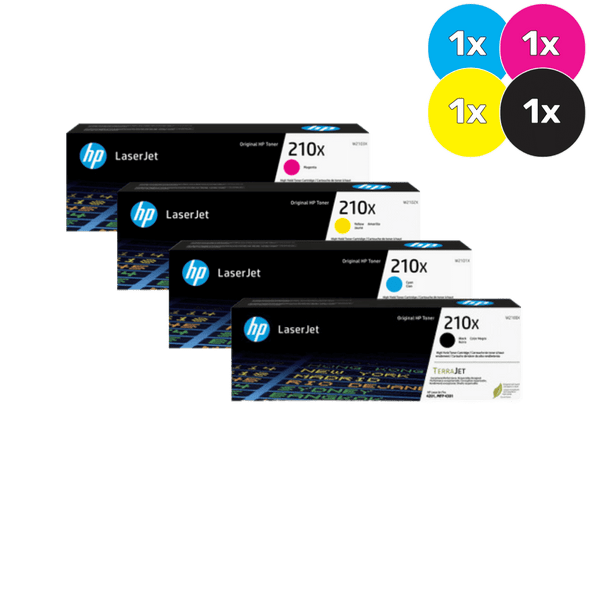 HP 210X Toner Cartridge Value Pack - Includes: [1 x Black, Cyan, Magenta, Yellow]