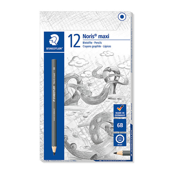 Staedtler Noris Jumbo 12-Sided Pencils 6B Pack of 12