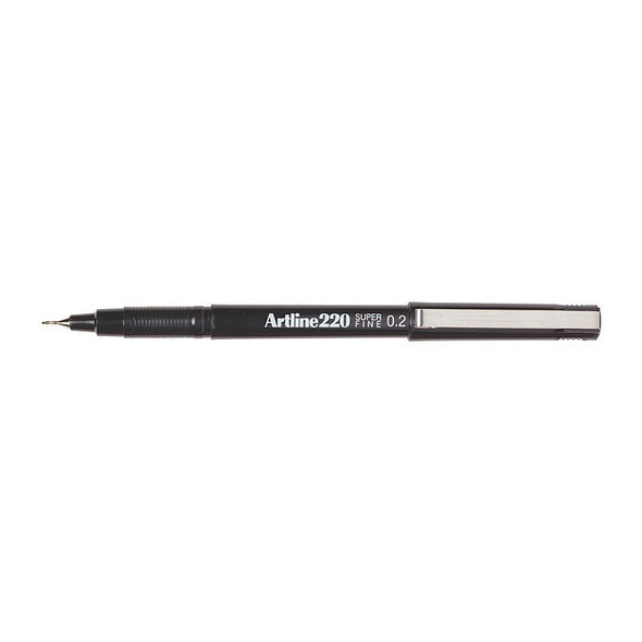 Artline 220 Fineliner Pen 0.2mm Black (Box of 12)