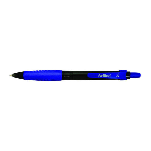 Artline Ikonic 8410 Ballpoint Retractable Grip Blue (Box of 12)