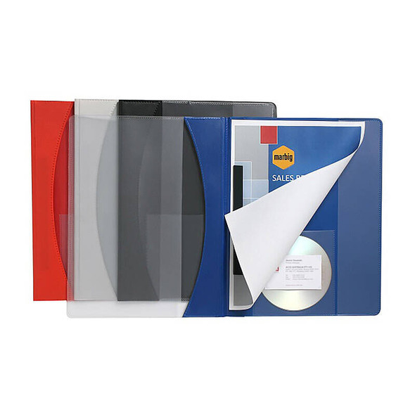 Marbig Flat Files with Insert Cover A4 Premier Red