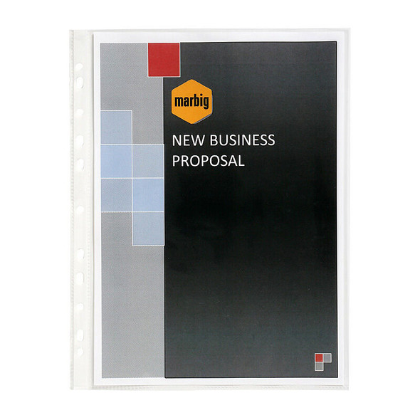 Marbig Sheet Protectors Medium Weight A4 100Pk (Pack of 100)