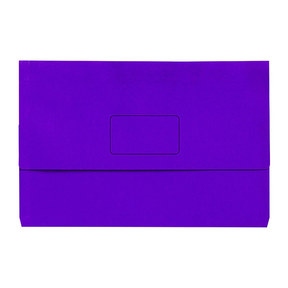 Marbig Slimpick Foolscap Document Wallet Bright Prpl (Pack of 10)