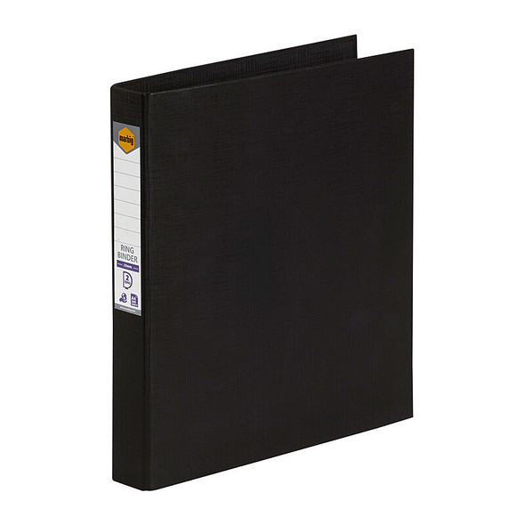 Marbig Ring Binder A4 25mm 2 D-Ring PE Black