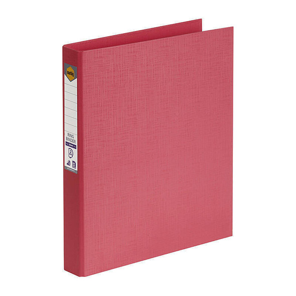 Marbig Ring Binder A4 25mm 2 D-Ring PE Coral