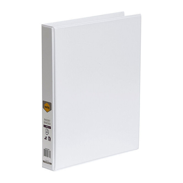 Marbig Clearview Insert Binder A4 25mm 2 D-Ring White