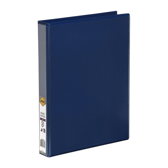 Marbig Clearview Insert Binder A4 25mm 3 D-Ring Blue