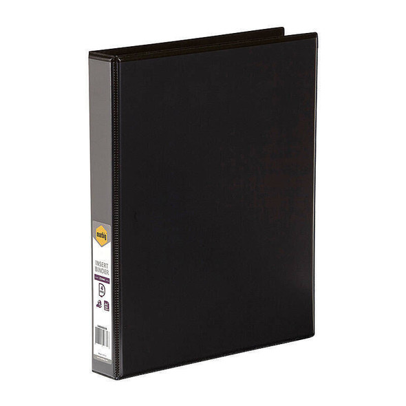 Marbig Clearview Insert Binder A4 25mm 4 D-Ring Black