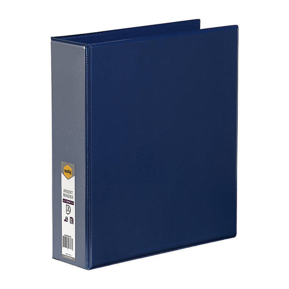 Marbig Clearview Insert Binder A4 50mm 3 D-Ring Blue