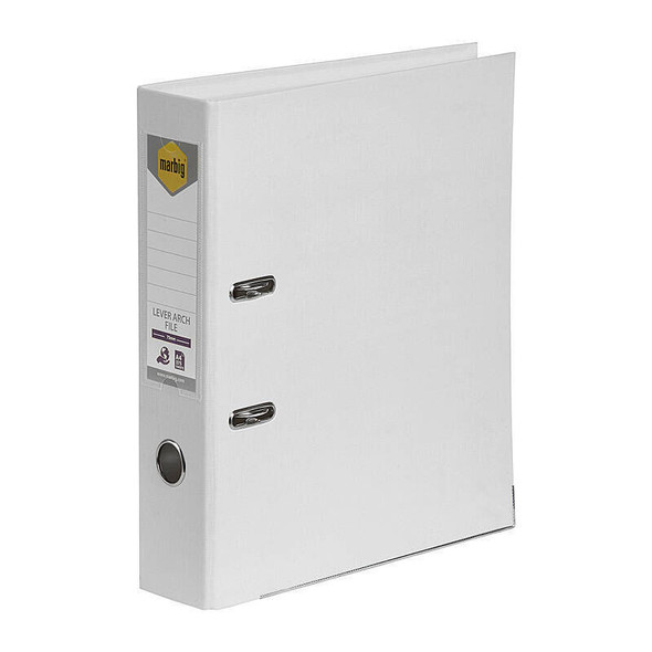 Marbig Lever Arch File A4 PE White