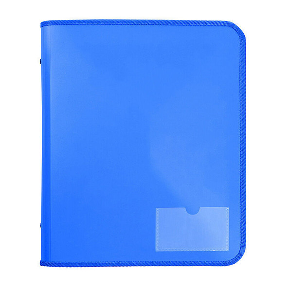 Marbig Zipper Binder with Tech Case 25mm 2 D-Ring Blue