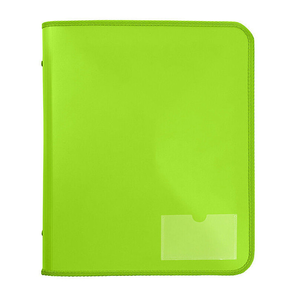 Marbig Zipper Binder with Tech Case 25mm 2 D-Ring Lime